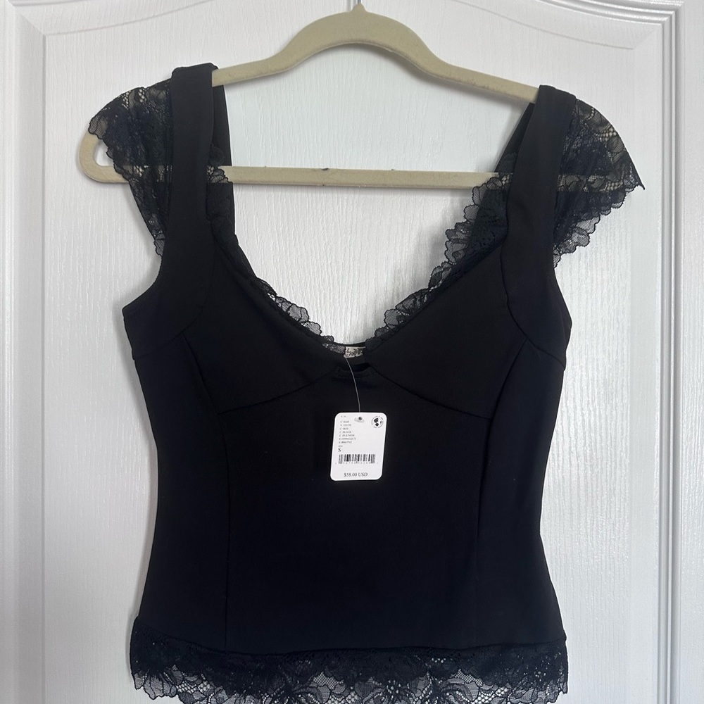 Black Lace-Trim Camisole Top - Women Intimates & Sleepwear